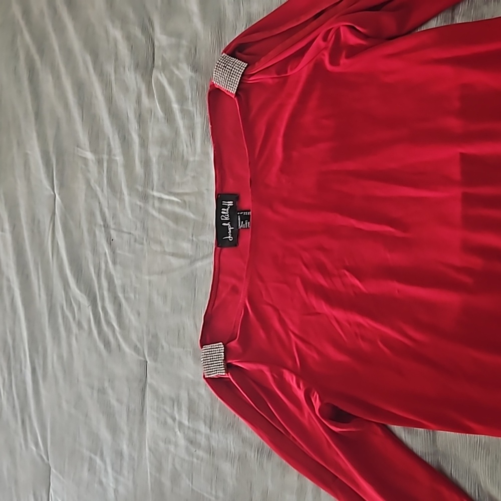 Joseph Ribkoff red blouse